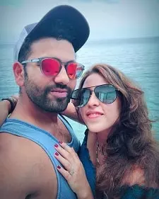 ritika sajdeh with husband rohit sharma