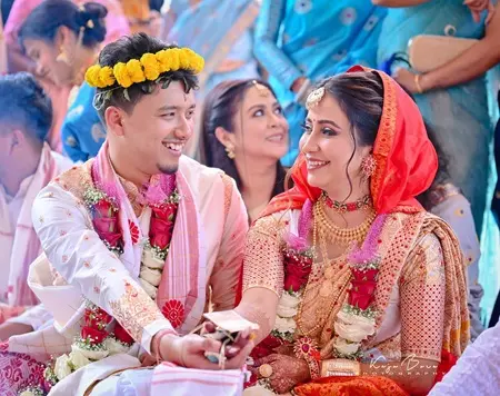 barsha rani bishaya and bhaskar baruah wedding picture
