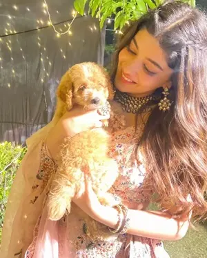 nupur nagpal with her pet dog