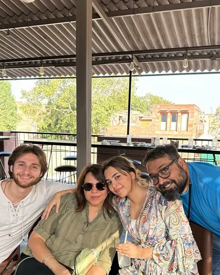 anurag kashyap with ex-wife aarti bajaj, daughter aaliyah and her bf shane