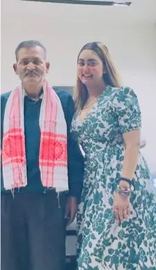 karishma hazarika with her father